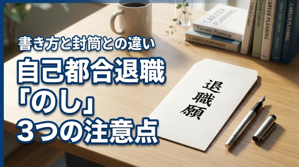 自己都合退職の「のし」の書き方とは？3つの注意点と封筒との違いを解説