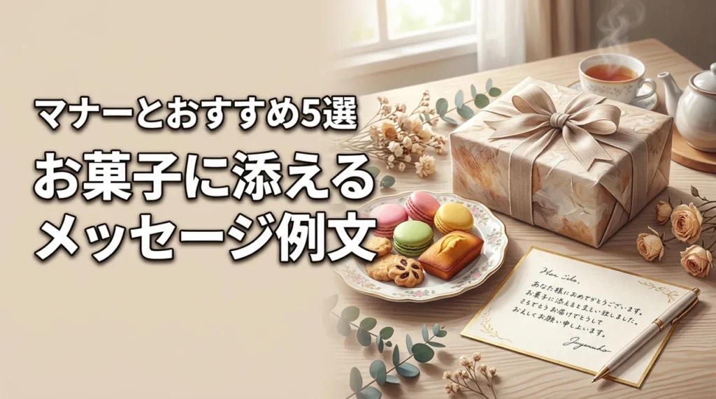 お菓子に添えるメッセージ例文をシーン別に厳選！基本マナーとおすすめのお菓子5選