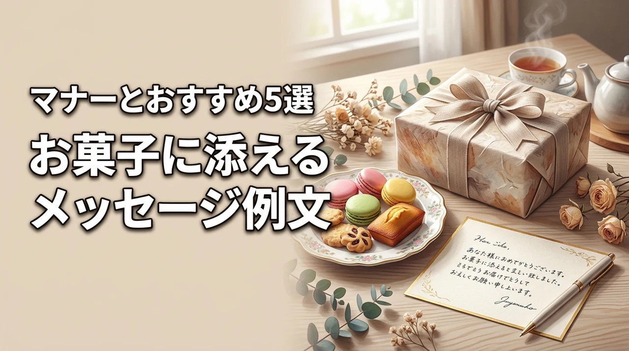 お菓子に添えるメッセージ例文をシーン別に厳選！基本マナーとおすすめのお菓子5選