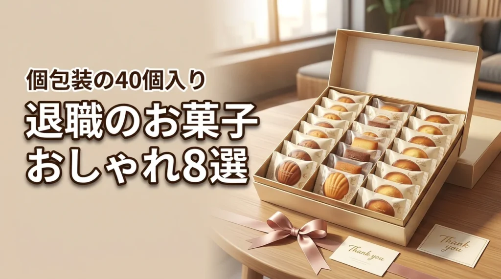 【退職のお菓子】おしゃれな個包装の40個入りで感謝を伝える！外さない人気8選