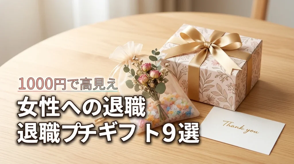 退職のプチギフトを女性へ贈るなら1000円で高見えする9選！選び方のコツ
